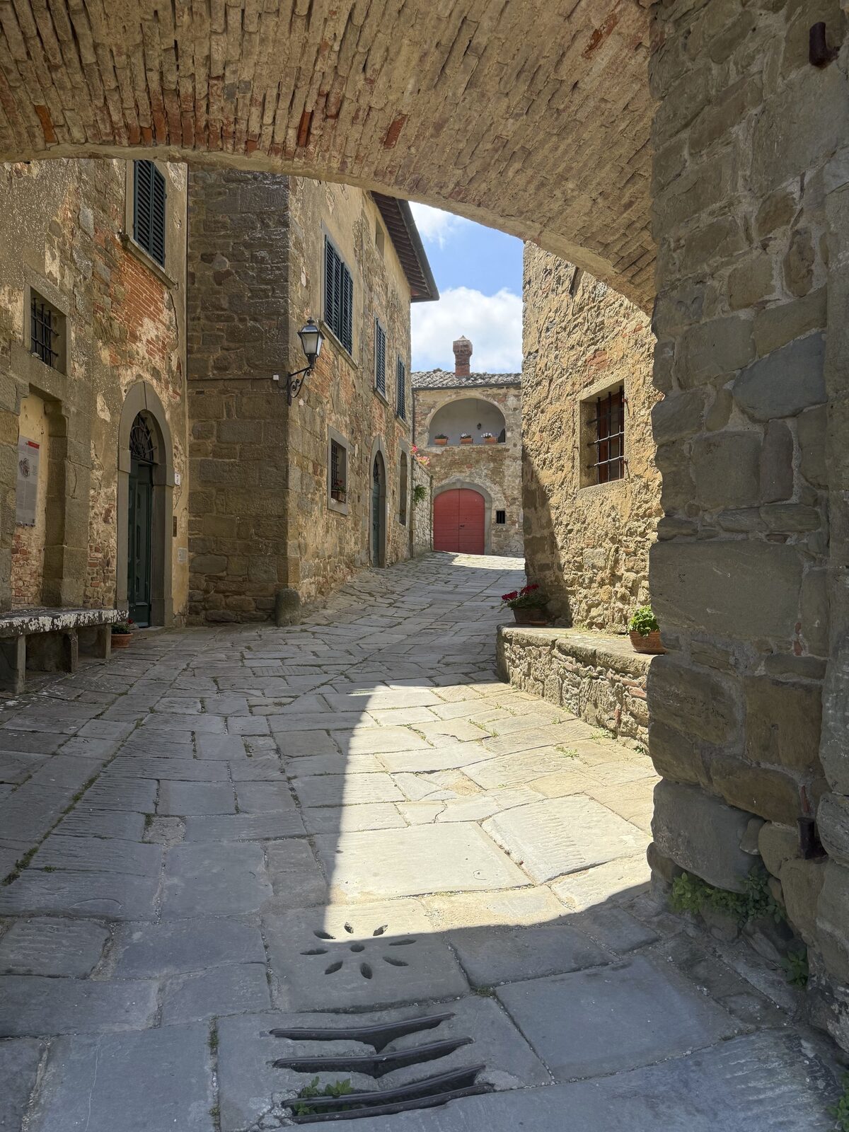 Medieval borgo street in Gargonza