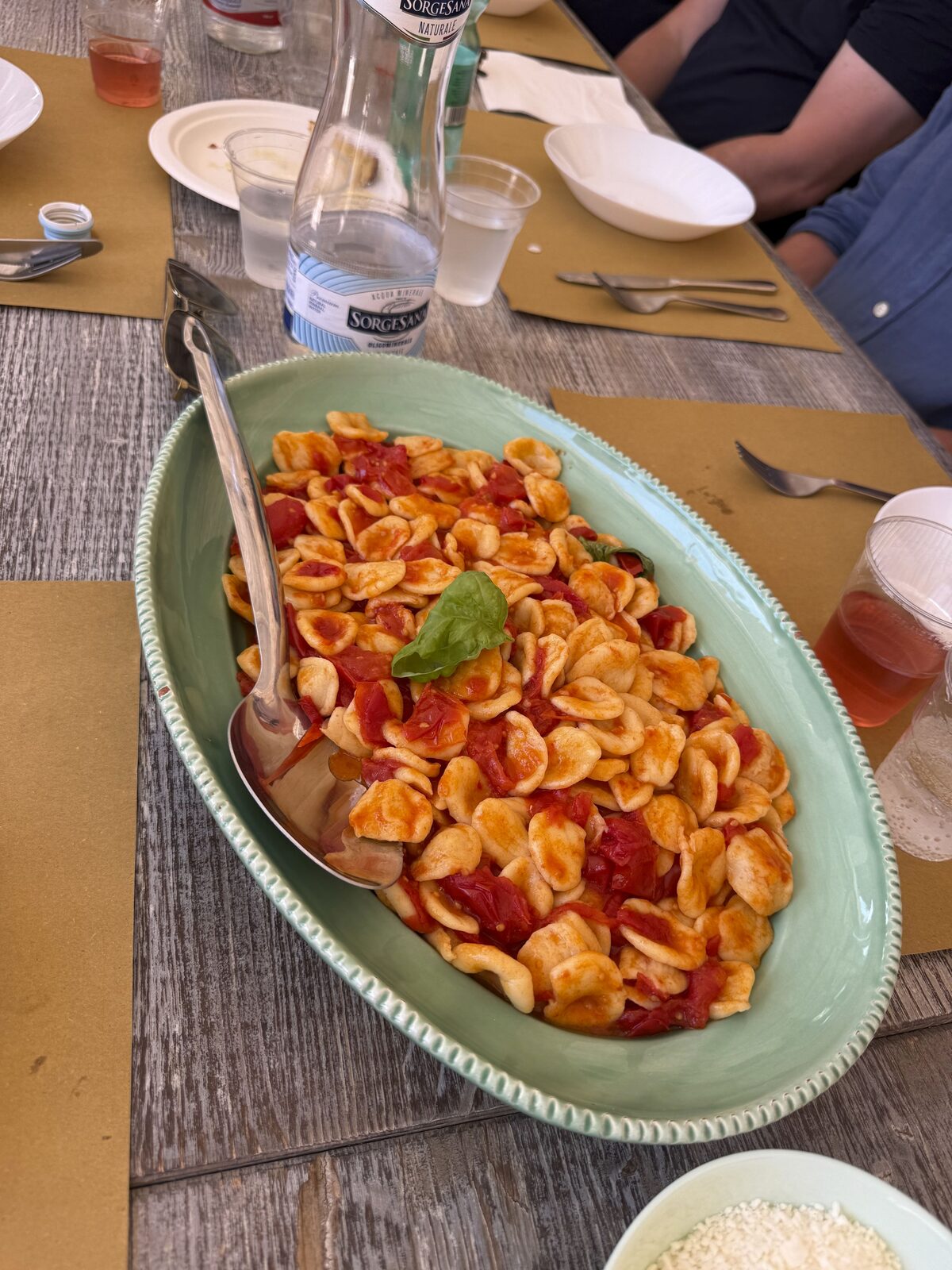 Orecchiette pasta with tomato sauce