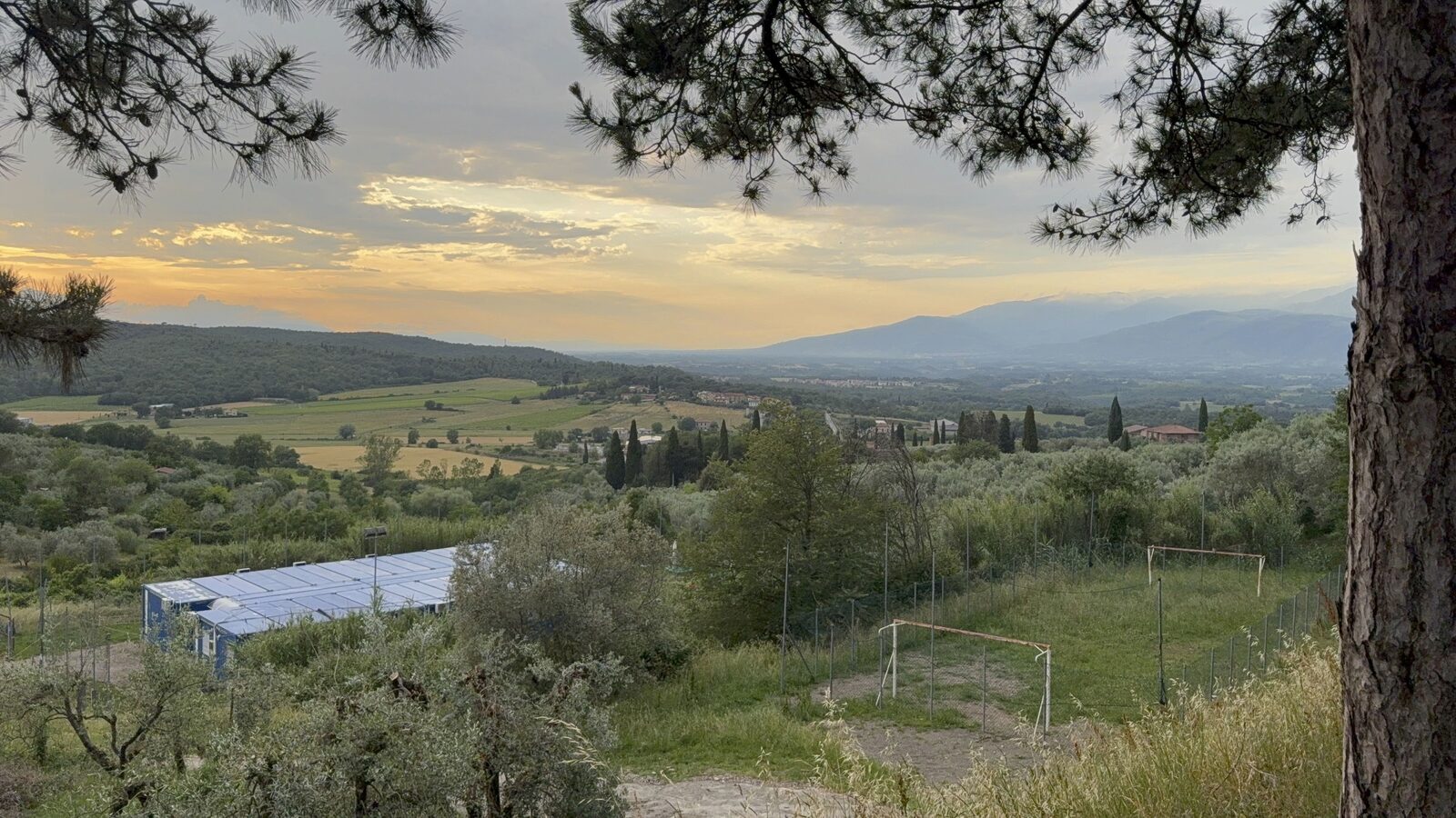 Sunset over the Valdarno valley